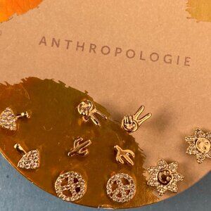 Anthropologie 70's Icon Post Earrings Set of 5  $68 NWT